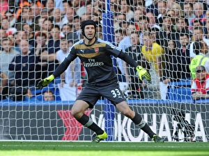 Chelsea V Arsenal 2015-16 Prints: Petr Cech's Unwavering Focus: Chelsea vs. Arsenal Clash (2015-16)