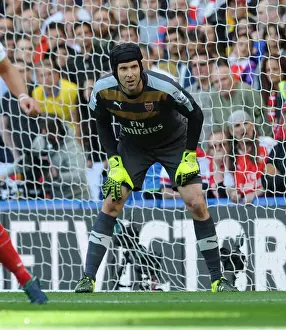 Chelsea V Arsenal 2015-16 Prints: Petr Cech's Unwavering Focus: Chelsea vs Arsenal Clash (2015-16)