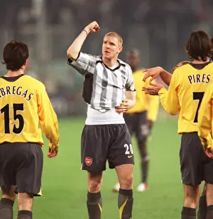 Philippe Senderos (Arsenal) celebrates at the final whistle