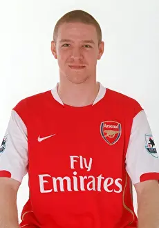 Philippe Senderos with Arsenal: Emirates Stadium Team Photocall (2006)