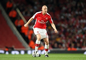 Arsenal V West Bromwich Albion - Carling Cup 2009-10 Prints: Philippe Senderos Celebrates Arsenal's 2-0 Victory Over West Brom in Carling Cup