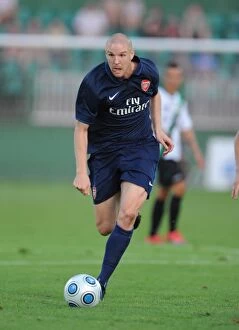 Images Dated 27th July 2009: Philippe Senderos Dominant Performance: Arsenal Crushes Szombathelyi 5-0 in Pre-Season Friendly