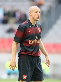 Arsenal V Lazio 2007-8 Prints: Philippe Senderos Leads Arsenal to Victory: 2-1 Over Lazio at Amsterdam ArenA (2007)