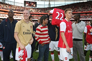 Arsenal v Inter Milan 2007-08 Gallery: Philippe Senderos and Nicklas Bendtner (Arsenal)