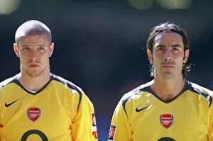 Senderos Philippe Collection: Philippe Senderos and Robert Pires (Arsenal). Arsenal 1: 2 Chelsea
