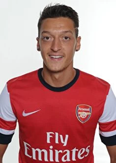 1st Team Photocall 2013-14 Gallery: Photo shoot with German International and new Arsenal signing Mesut Ozil