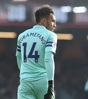 AFC Bournemouth V Arsenal 2018-19 Prints: Pierre-Emerick Aubameyang in Action: AFC Bournemouth vs Arsenal FC, Premier League 2018-19