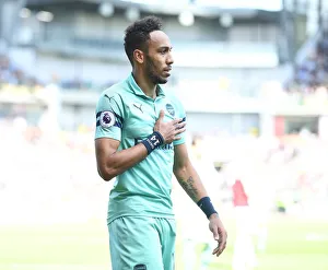 Burnley V Arsenal 2018-19 Prints: Pierre-Emerick Aubameyang in Action: Burnley vs. Arsenal, Premier League 2018-19