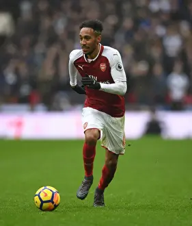 Tottenham Hotspur V Arsenal 2017-18 Prints: Pierre-Emerick Aubameyang in Action: Tottenham Hotspur vs. Arsenal, Premier League 2017-18