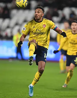 Pierre-Emerick Aubameyang in Action: West Ham United vs Arsenal FC, Premier League 2019-20