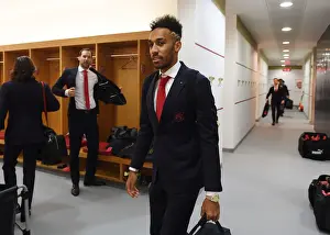 Pierre-Emerick Aubameyang: Arsenal Changing Room Before Arsenal v Everton, Premier League 2017-18