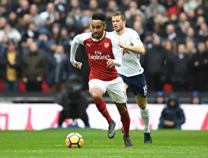 Tottenham Hotspur V Arsenal 2017-18 Prints: Pierre-Emerick Aubameyang: Arsenal Star in Action against Tottenham Hotspur