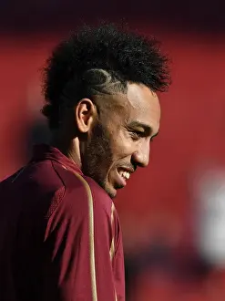 Arsenal V Southampton 2018-19 Prints: Pierre-Emerick Aubameyang: Arsenal's Ready-to-Roar Striker Ahead of Arsenal vs Southampton Clash