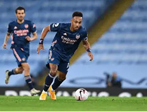 Manchester City V Arsenal 2020-21 Prints: Pierre-Emerick Aubameyang Faces Manchester City: Arsenal vs