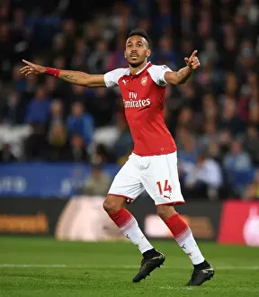 Leicester City V Arsenal 2017-18 Prints: Pierre-Emerick Aubameyang Scores for Arsenal Against Leicester City - Premier League 2017-18