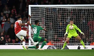 Arsenal V FC Vorskla Poltava 2018_19 Prints: Pierre-Emerick Aubameyang Scores Double
