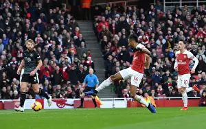 Arsenal V Burnley 2018-19 Prints: Pierre-Emerick Aubameyang Scores First Goal: Arsenal vs. Burnley, Premier League 2018-19