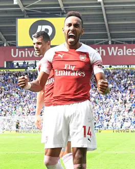 Pierre-Emerick Aubameyang Scores Second Goal: Cardiff City vs. Arsenal (2018-19)