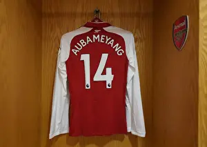 Pierre-Emerick Aubameyang's Arsenal Shirt in Arsenal Home Changing Room (Arsenal v Everton, 2017-18)