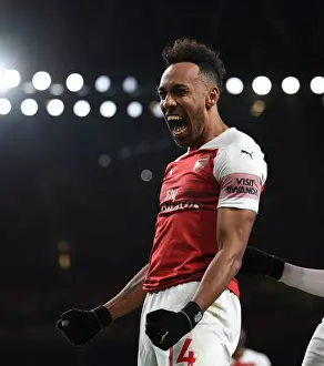 Arsenal V Fulham 2018-19 Prints: Pierre-Emerick Aubameyang's Four-Goal Blitz: Arsenal FC vs Fulham FC