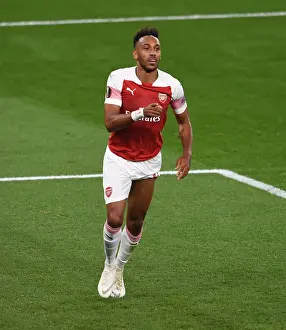Arsenal V FC Vorskla Poltava 2018_19 Prints: Pierre-Emerick Aubameyang's Goal Celebration: Arsenal vs