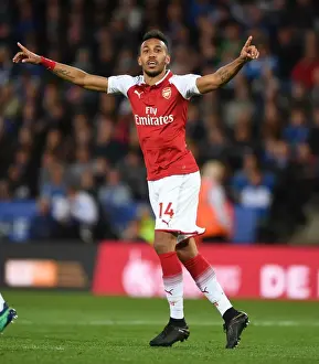 Leicester City V Arsenal 2017-18 Prints: Pierre-Emerick Aubameyang's Goal: Leicester City vs. Arsenal, Premier League 2017-18