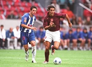 Robert Pires Collection: Pires and Postiga in Action: Arsenal's Victory over Porto at the Amsterdam Tournament, 2005