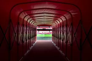 Arsenal v Birmingham City 2009-10 Collection: The players tunnel