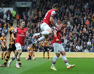 Podolski, Giroud, and Ramsey: Celebrating Arsenal's Victory over Hull City (April 2014)