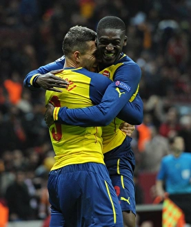 Podolski and Sanogo's Double Strike: Galatasaray vs. Arsenal, UEFA Champions League, Istanbul, 2014