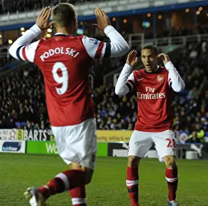 Reading V Arsenal 2012-13 Prints: Podolski Scores First: Arsenal's Victory at Reading (2012-13)