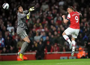 Arsenal V Wigan Athletic 2012-13 Prints: Podolski's Brace: Arsenal's Dominant 4-1 Victory over Wigan Athletic in the Premier League 2012-13
