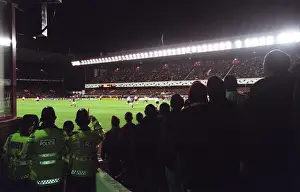 Highbury Stadium Prints: The Police watch the match, photographed from the South West corner