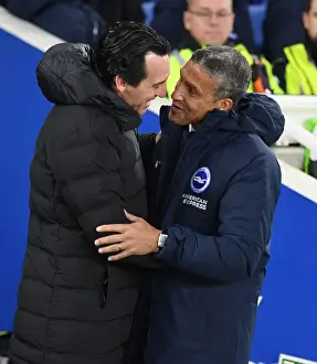 Brighton And Hove Albion V Arsenal 2018-19 Prints: Premier League 2018-19: Unai Emery and Chris Hughton Pre-Match Discussion