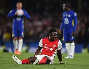 Chelsea V Arsenal 2021-22 Prints: Premier League Battle: Saka's Showdown at Stamford Bridge - Chelsea vs