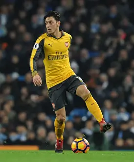 Manchester City V Arsenal 2016-17 Prints: Premier League Clash: Mesut Ozil at Etihad Stadium - Manchester City vs. Arsenal (2016-17)