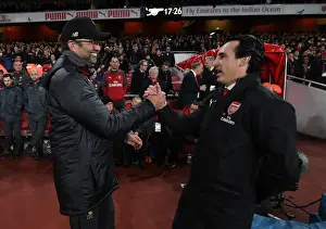 Arsenal V Liverpool 2018-19 Prints: Premier League Rivals Unleashed: Unai Emery and Jurgen Klopp's Pre-Match Showdown (2018-19)