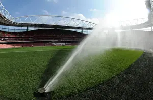 Arsenal V Manchester United 2015/16 Prints: Premier League Showdown: Arsenal vs Manchester United - Pitch Prepared (2015/16)