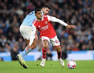 Manchester City V Arsenal 2022-23 Prints: Premier League Showdown: Manchester City vs. Arsenal - Clash at the Etihad