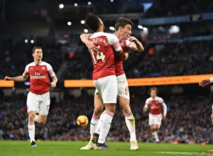 Manchester City V Arsenal 2018-19 Prints: Premier League Showdown: Manchester City vs Arsenal (2018-19) - Battle at Etihad Stadium