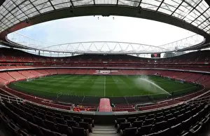 Arsenal V Everton - FA Cup 2014 Prints: Preparing for Battle: Arsenal's Emirates Stadium Awaits FA Cup Quarter-Final Clash with Everton