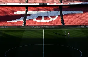 Arsenal V Bournemouth 2018-19 Prints: Preparing the Emirates Stadium Pitch: An Arsenal Groundsman's Focus (Arsenal vs Bournemouth)
