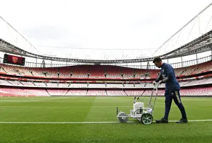 Preparing the Emirates Turf: Arsenal's Groundsman Readies the Pitch for Arsenal vs Brighton & Hove Albion