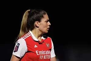 Arsenal Women V Leicester City Women 2022-23 Prints: Queiroz's Intense Focus: Arsenal Women Face Leicester City in FA WSL Showdown