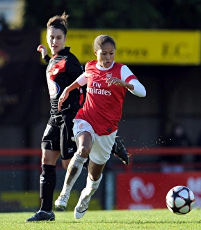 Images Dated 11th November 2010: Rachel Yankey (Arsenal) Cristina Vega (Rayo). Arsenal Ladies 4: 1 Rayo Vallecano