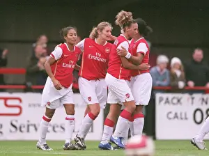 Rachel Yankey celebrates scoring the 1st goal with Ciara Grant