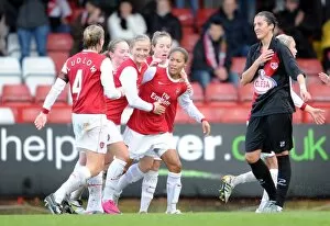 Images Dated 11th November 2010: Rachel Yankey celebrates scoring Arsenals 1st goal. Arsenal Ladies 4