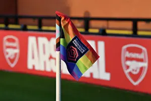 Arsenal Women V West Ham United Women 2022-23 Prints: Rainbow Corner Flags: Arsenal Women vs West Ham United, Barclays WSL (2022-23)