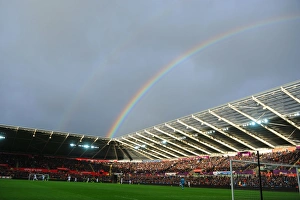 Swansea City V Arsenal - 2016-17 Prints: Rainbow Over Swansea: Arsenal vs. Swansea City, Premier League 2016-17