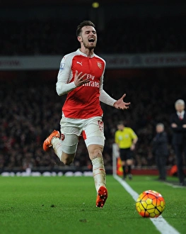 Arsenal V Chelsea 2015-16 Prints: Ramsey in Action: Arsenal vs Chelsea, Premier League 2015-16